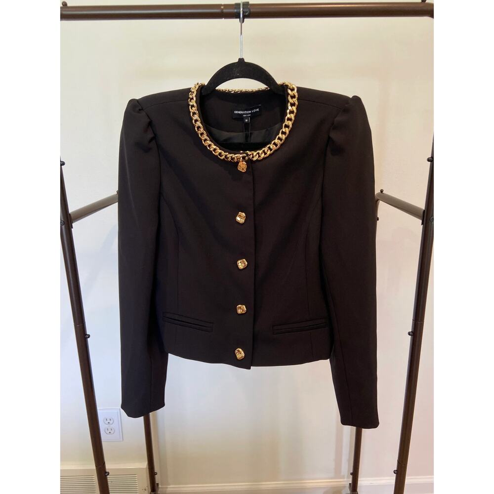 Generation Love Chiara Chain Trim Jacket size M medium - Picture 3 of 9